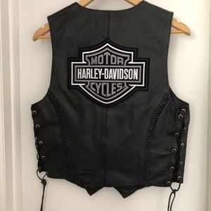 Women’s Leather Biker Vest